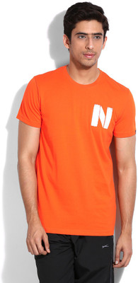 

ADIDAS Printed Men's Round Neck Orange T-Shirt