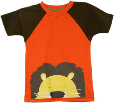 

Ssmitn Boys Animal Print T Shirt(Orange, Pack of 1