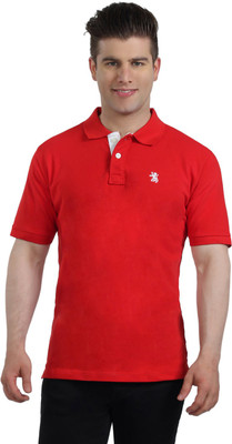 

The Cotton Company Solid Men' Polo Neck Red T-Shirt