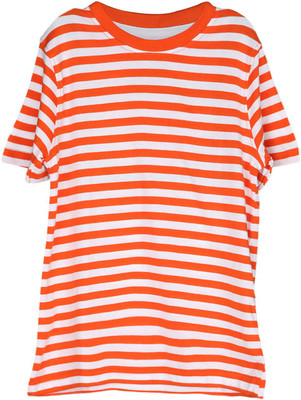 

Chalk by Pantaloons Boys Striped T Shirt(Orange, Pack of 1