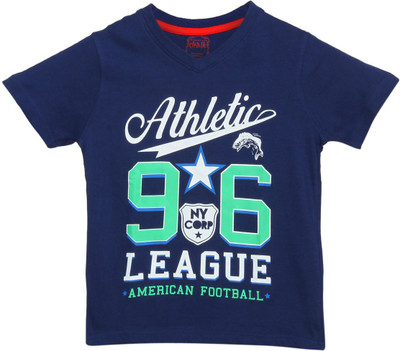 

Chalk by Pantaloons Boys Graphic Print T Shirt(Blue, Pack of 1, Navy