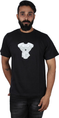

Pickled Merchandise Graphic Print Men's Round Neck Black T-Shirt