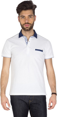 

Mufti Solid Men's Henley White T-Shirt