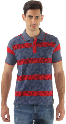 

Cloak & Decker Striped Men's Polo Neck Grey, Red T-Shirt