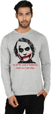 

SayItLoud Printed Men' Round Neck Grey T-Shirt