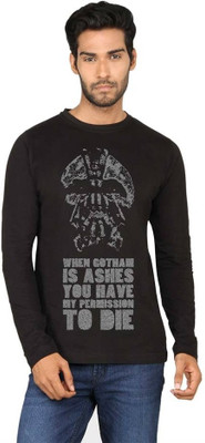 

SayItLoud Graphic Print Men's Round Neck Black T-Shirt