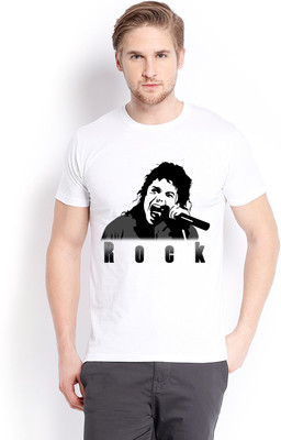 

Trendster Printed Men' Round Neck White T-Shirt