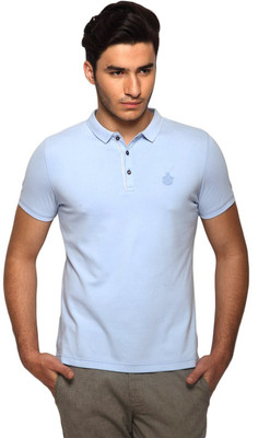 

Blackberrys Solid Men's Polo Neck Blue T-Shirt, Light blue