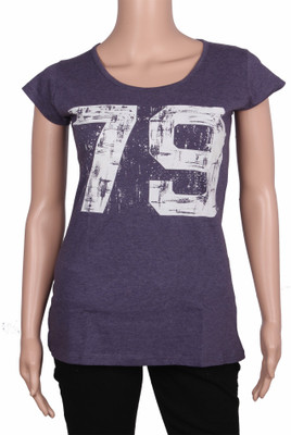 

Leelan Solid Women's Round Neck Purple T-Shirt, Light purple