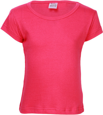 

Gkidz Girls Solid T Shirt(Pink, Fushia