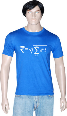 Tshirt.in Graphic Print Men' Round Neck Blue T-Shirt, Royal blue