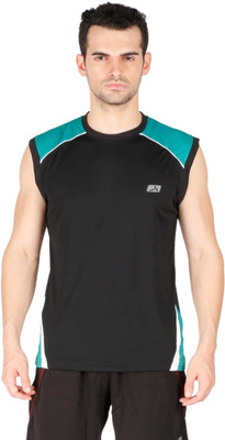 

Vector X Solid Men's Round Neck Black T-Shirt