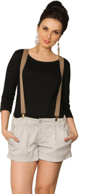 

Miss Chase Solid Women's Round Neck Black T-Shirt