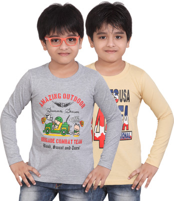 

FabTag - Dongli Boys Printed T Shirt(Multicolor, Pack of 2