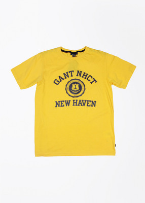 

Gant Boys Printed Cotton T Shirt(Yellow, Pack of 1, Yel03