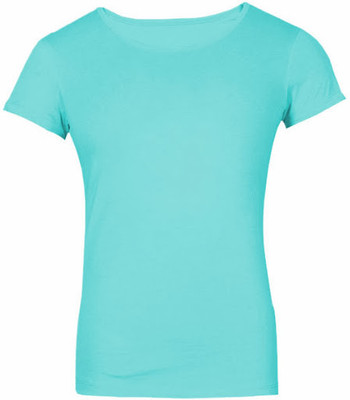 

SayItLoud Solid Women's Round Neck Light Blue T-Shirt