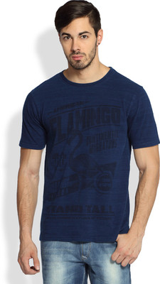 

Difference of Opinion Printed Men's V-neck Blue T-Shirt