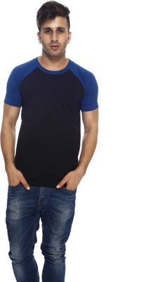 

Gritstones Solid Men' Round Neck Black T-Shirt
