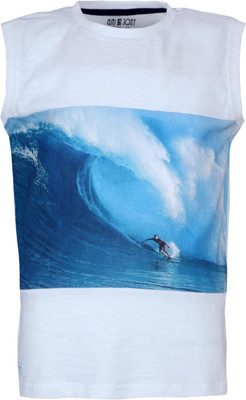 

Gini & Jony Boys Solid T Shirt(White, Pack of 1, Bright white(c101)