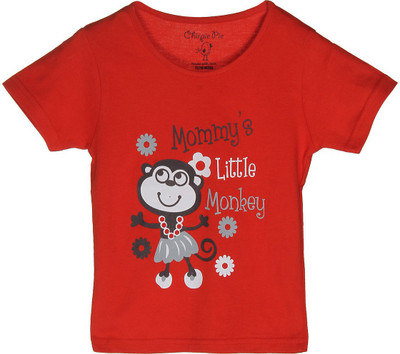 

Chirpie Pie by Pantaloons Girls Graphic Print T Shirt(Red