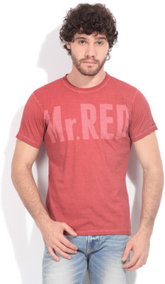 

Pepe Jeans Printed Men's Round Neck Red T-Shirt