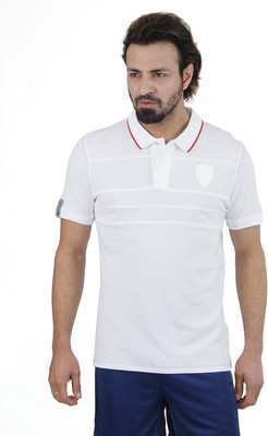 

Puma Solid Men's Polo Neck White T-Shirt