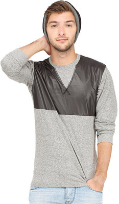 

Campus Sutra Solid Men Round Neck Grey T-Shirt