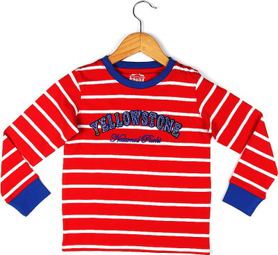 

Chalk by Pantaloons Boys Striped T Shirt(Red, Pack of 1