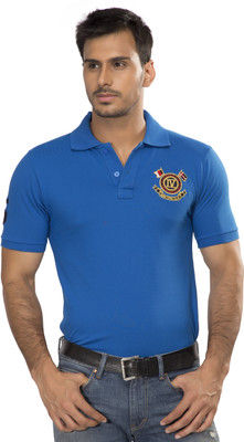 

Alan Jones Solid Men's Polo Neck Blue T-Shirt