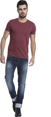 

Jack & Jones Solid Men's Round Neck Maroon T-Shirt, Burgundy