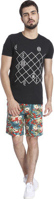 

Jack & Jones Printed Men's Round Neck Black T-Shirt