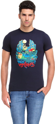 

Koolpals Printed Men Round Neck Blue T-Shirt