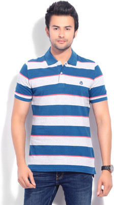 

United Colors of Benetton. Striped Men's Polo Neck Pink, White, Blue T-Shirt, 903