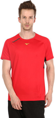 

Mizuno Solid Men's Round Neck Red T-Shirt, Chinese red