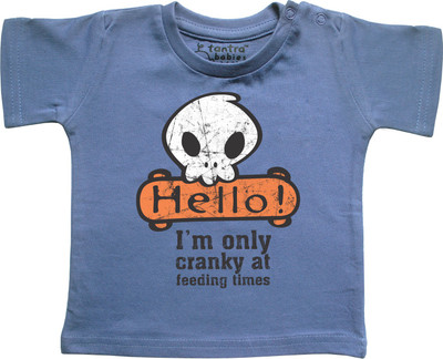 Tantra Boys Graphic Print Cotton T Shirt(Light Blue, Pack of 1) Tantra Boys Graphic Print Cotton T Shirt(Light Blue, Pack of 1)