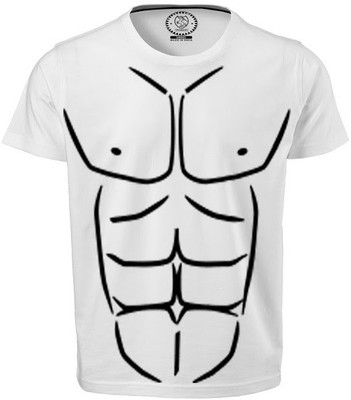 

Vinminn Printed Men's Round Neck White T-Shirt