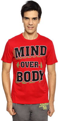 

Ajile by Pantaloons Printed Men' Round Neck Red T-Shirt