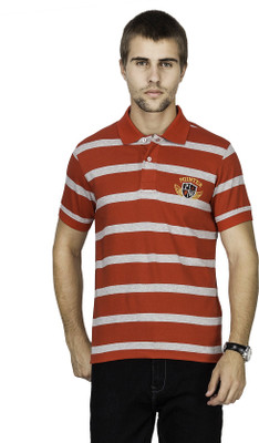 

Pointer Striped Men's Polo Neck Red T-Shirt
