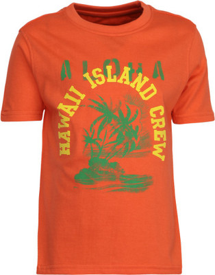 

Chalk by Pantaloons Boys Graphic Print T Shirt(Orange, Pack of 1, Bright orange