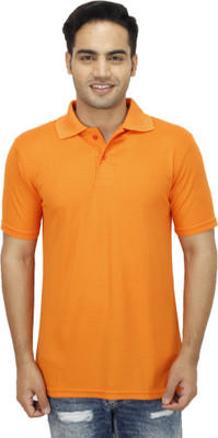 

Sanvi Traders Solid Men Polo Neck Orange T-Shirt