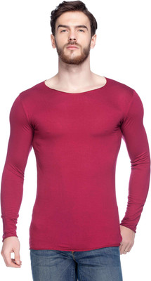 

Tinted Solid Men's Round Neck Maroon T-Shirt