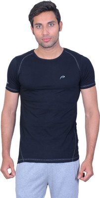 

Proline Solid Men's Round Neck Black T-Shirt
