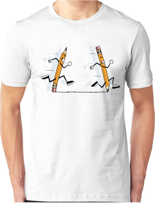 

Foscous Printed Men's Round Neck White T-Shirt