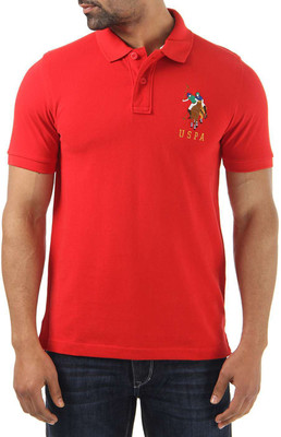 

U.S. Polo Assn Solid Men's Polo Neck Red T-Shirt