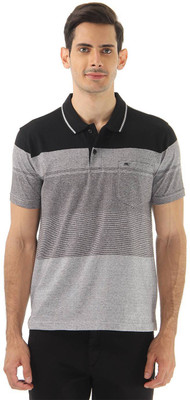 

Monte Carlo Striped Men's Polo Neck Black, Grey T-Shirt