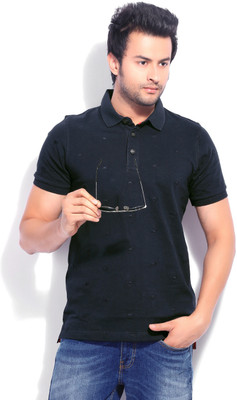 

United Colors of Benetton. Solid Men's Polo Neck Blue T-Shirt, 275