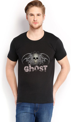 

Trendster Printed Men's Round Neck Black T-Shirt