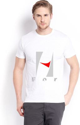 

Trendster Printed Men' Round Neck White T-Shirt