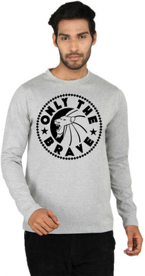 

SayItLoud Printed Men's Round Neck Grey T-Shirt