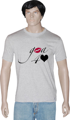 

Tshirt.in Graphic Print Men's Round Neck Grey T-Shirt, Grey melange
